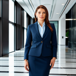 Business Professional**

A professional woman in a tailored business suit, standing confidently in a modern office lobby, fully clothed, appropriate attire, safe for work, perfect anatomy, natural pose, professional corporate photography, high quality.

**