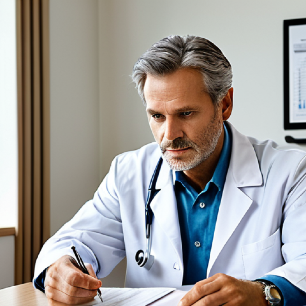 Experienced Psychiatrist**

"A professional psychiatrist, mid-career, in a well-lit, modern doctor's office, fully clothed in appropriate medical attire, examining patient records. Focus on competence and knowledge. Safe for work, appropriate content, professional, perfect anatomy, natural pose, proper finger count, well-formed hands."

**