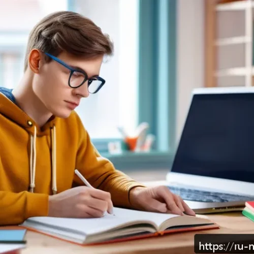 Home 32 정신건강 자격증 시험 전략 - A focused young Russian adult studying at a cozy home desk with natural light, surrounded by textboo...